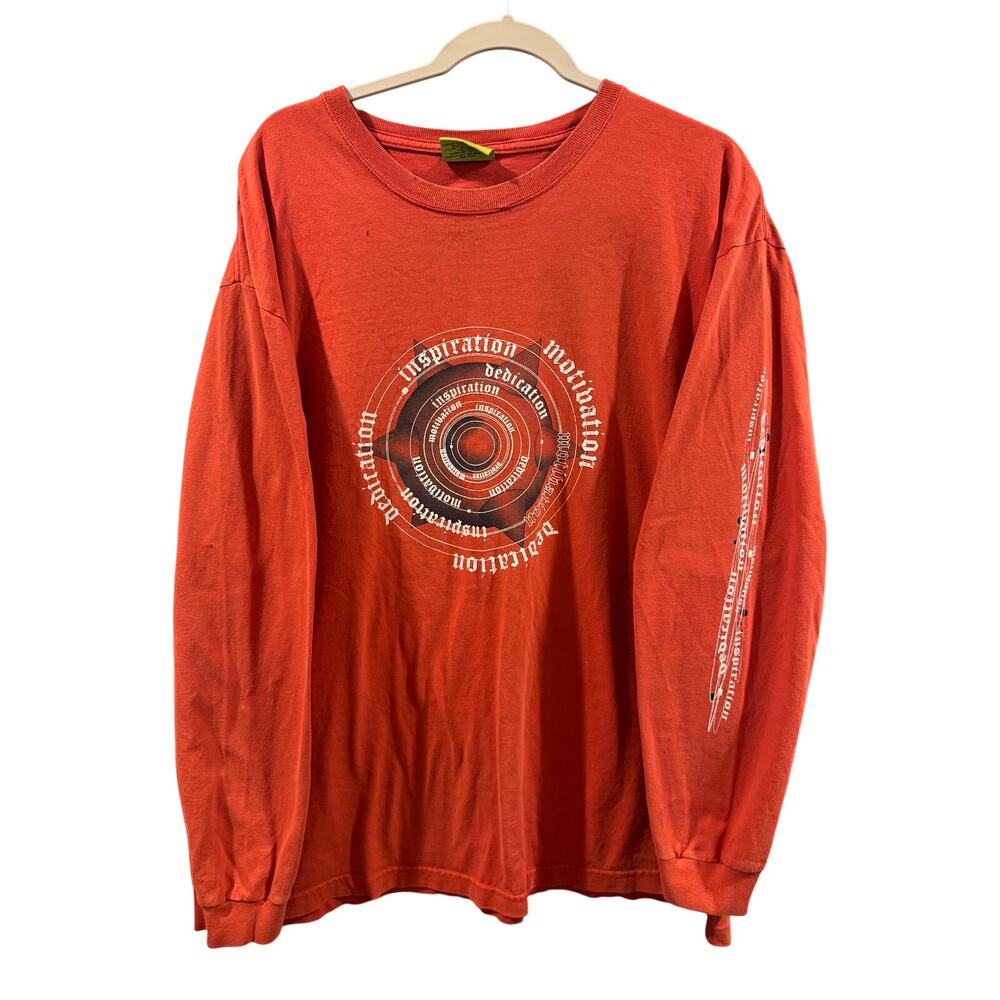 VTG Rare Mountain Dew Long-Sleeve Red Shirt Graphic Print Sz XL